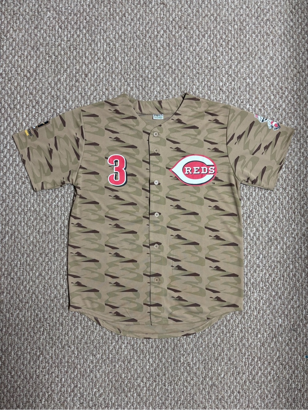 Cincinnati Reds Camouflage Ken Griffey Jr #3 MLB Jersey
